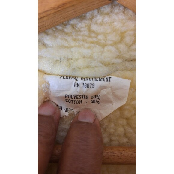 Men's Vtg Sherpa Lined Puffer Vest XXL Snap Button Cabincore Outdoor Gorpcore - Picture 3 of 12